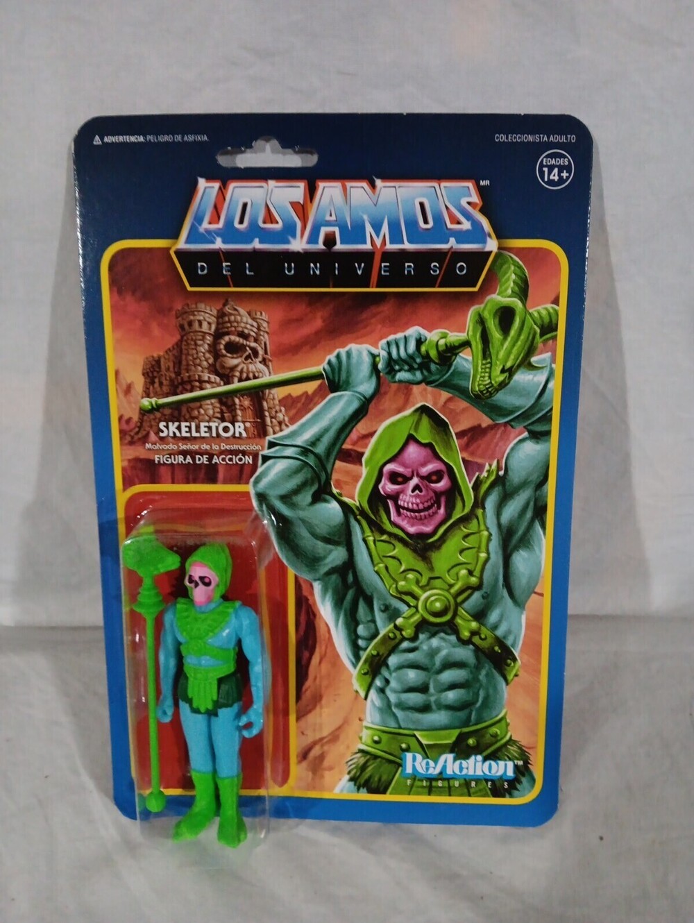 Mattel Super7 Reaction MOTU Masters of Universe Los Amos Skeletor Figure 2018